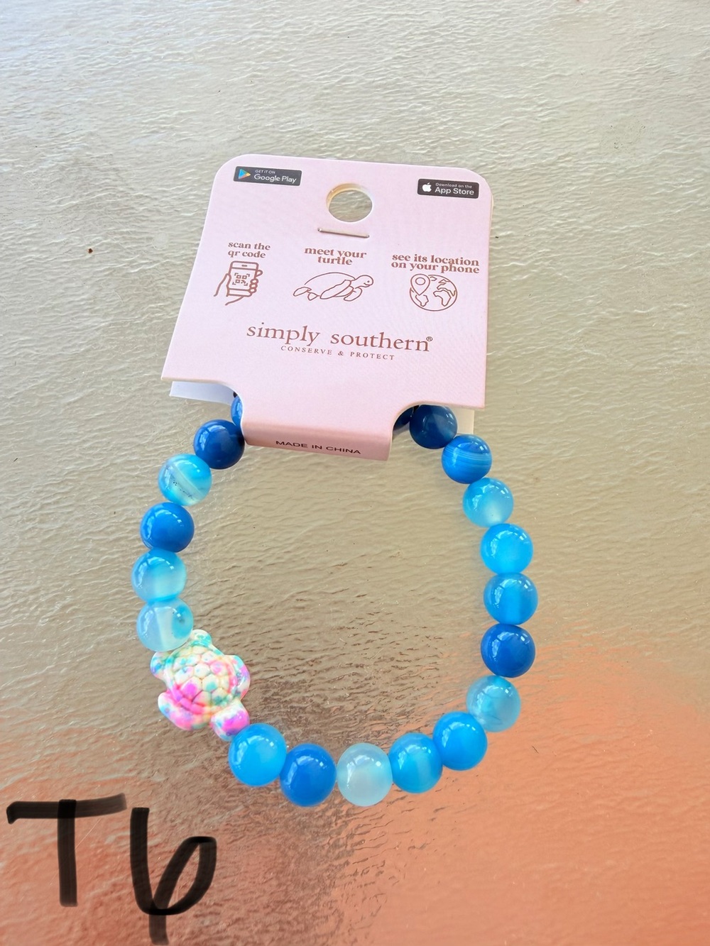 Simply Southern Trackable TURTLE Charm Beaded Bracelets - Picture 6 of 7